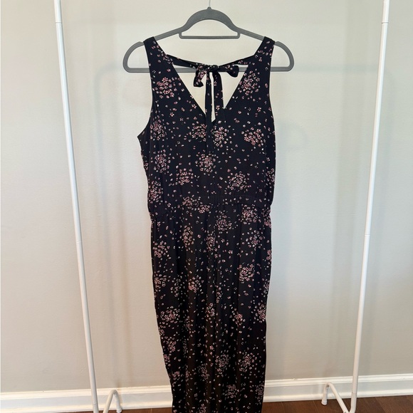 Floral LOFT Black and Pink Jumpsuit - Picture 2 of 2